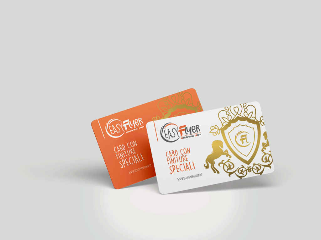 Card in PVC con finiture Speciali
